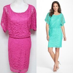 Vintage London Times Crochet Lace Floral Blousen Dress